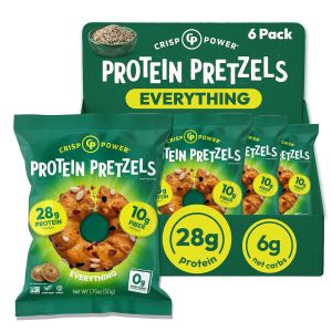 Crisp Power Variety Pack Protein Pretzels High Protein Snack 6 Pack