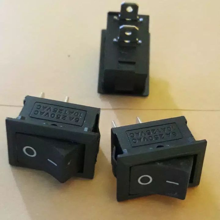 Saklar On Off 21x15mm Rocker Switch Kecil Hitam 2 Pin Switch 21x15 mm ...