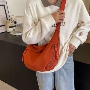 Tas Selempang Bahu Nylon Wanita Kapasitas Besar Warna Alami Tahan Air Casual Korea Fashion Sling Bag JCTS265