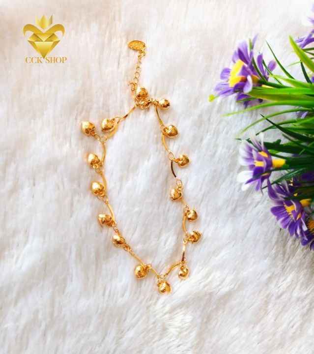 Gelang%20Kaki%20Wanita%20Gantungan%20Love%20Lapis%20Emas%2018K%20-%20Image%203