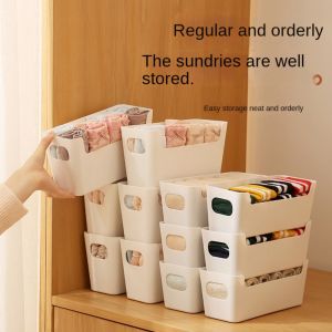 ENCOUNT Stackable Desktop Storage Box Coverless Large Capacity Kitchen Organizer Bin Durable Organizer Containers Fruit Cosmetic