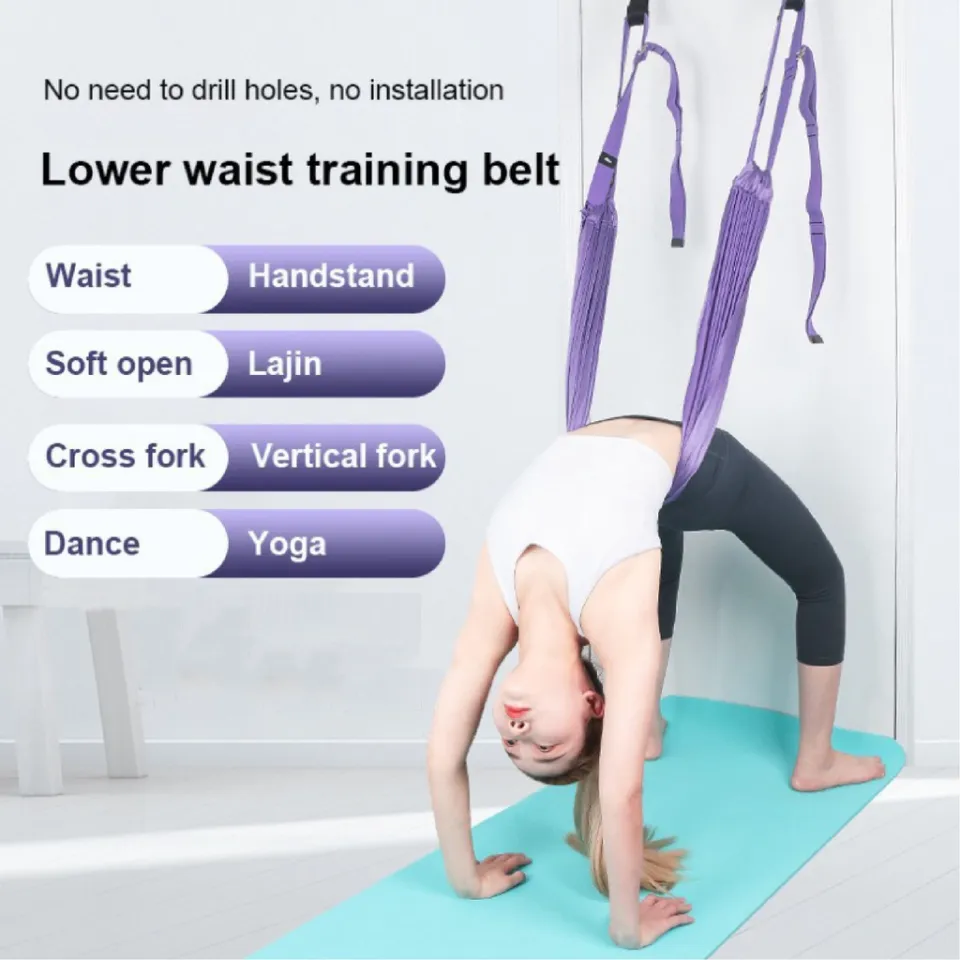 3H Adjustable Aerial Yoga Swing Anti-Gravity Hammock Stretch Fitness Rope  Door Mount Workout Inversion Hanging Exercise
