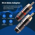 Monster 12PCS RCA Male Adapter Solder Connector for Audio Video CCTV IP Camera Security Coaxial Cable Solderness. 