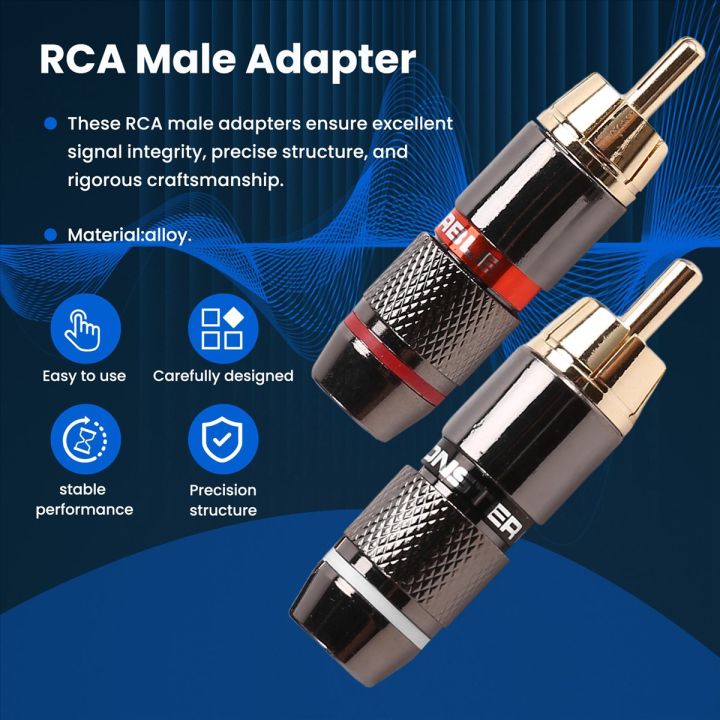 Monster%2012PCS%20RCA%20Male%20Adapter%20Solder%20Connector%20for%20Audio%20Video%20CCTV%20IP%20Camera%20Security%20Coaxial%20Cable%20Solderness%20-%20Image%204