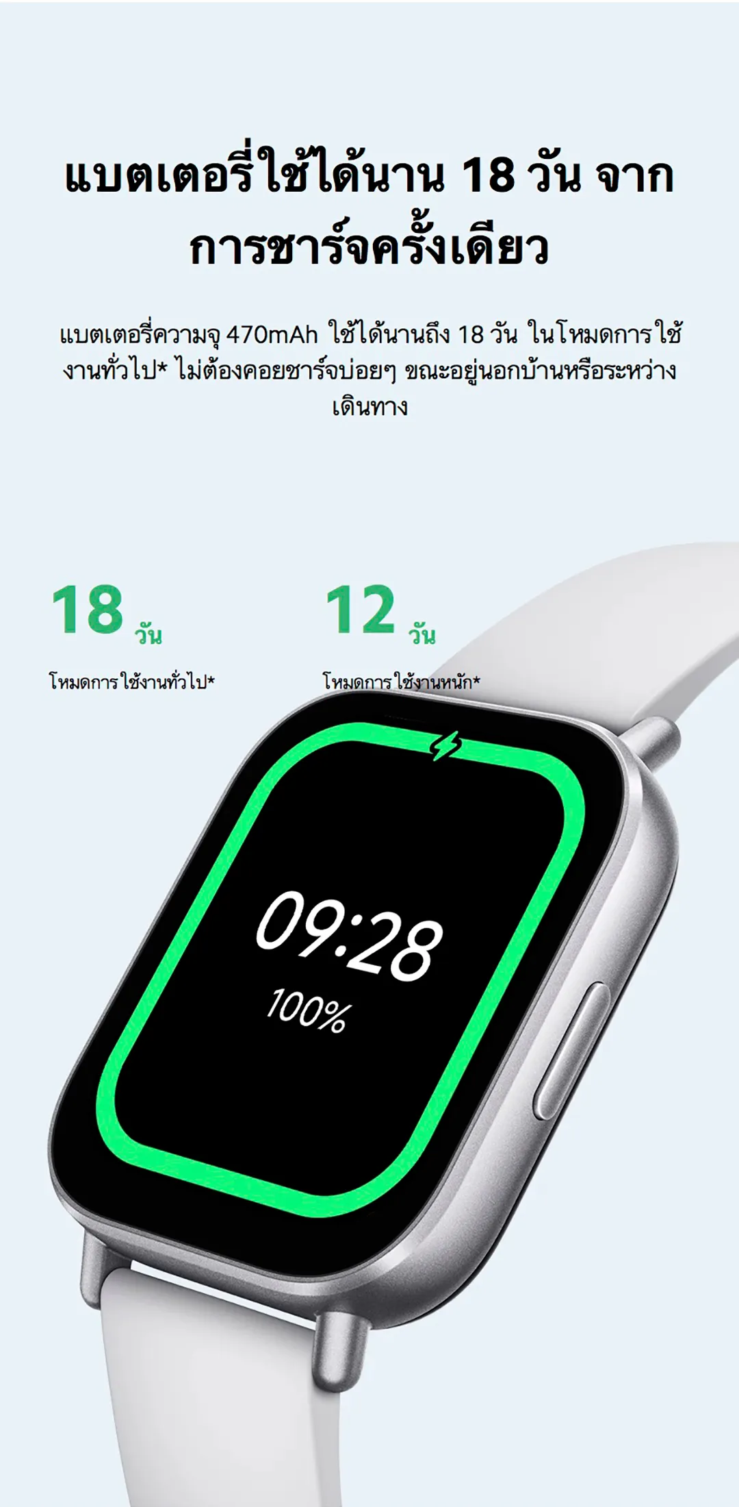 Xiaomi Redmi Watch 5 Active หน้าจอ LCD ขนาด 2.0 นิ้ว แบตเตอรี่ใช้ได้นานถึง 18 วัน โทรผ่านบลูทูธได้