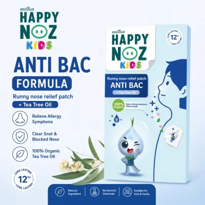 Happy Noz Official Anti-Bacterial Patch for Baby & Kids | Yellow Mucus Flu Infection Relief Sticker