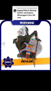 SEMAR (PUNOKAWAN) TOKOH WAYANG KULIT WAYANG MAINAN BAHAN KERTAS KARTON DUPLEK WAYANG KERTAS WONOGIRI