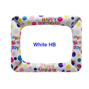 (1piece) Inflatable Selfie Frame Airfill Only Foil Balloon For Girl Boy Adult Kid Baby Shower Birthday Party Photo Prop