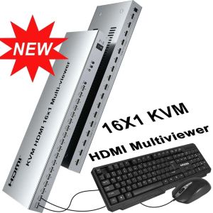 1080P 16 in 1 Out HDMI KVM Multiviewer 6x1 16x1 Multi-viewer Support Mouse Keyboard Seamless Switch