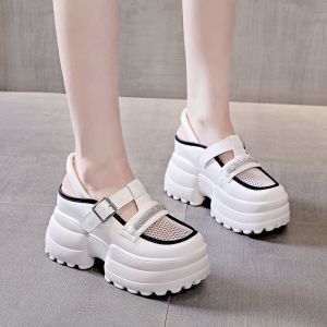 Sandals Women New Style 2024 Web Bread Head Fashion Wedge Sandals for Women