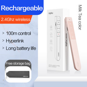 inphic Wireless Presenter Hyperlink Control Presentation Clicker RF 2.4GHz USB PowerPoint Clicker Presentation Remote Control Pointer Slide Advancer Rechargeable