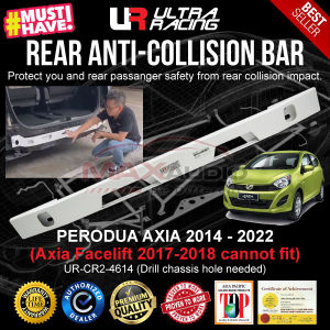 PERODUA AXIA 2014 - 2022 ULTRA RACING 2-Point Rear Anti Crash Collision Accident Safety Passenger Protection Bar