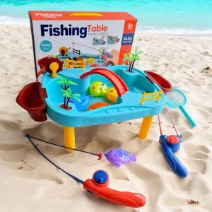 โต๊ะตกปลา Fishing Table 22ชิ้น เกมส์ตกปลาแม่เหล็ก ใส่น้ำได้จริง ของเล่นเสริมทักษะ TY39