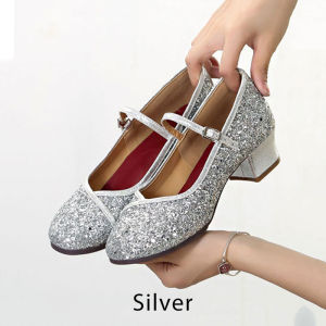 Latin Women Salsa Tango Modern Dancing Shoes Ladies Square Middle Heels 3cm Ballroom Training Dance Sneakers Sandals