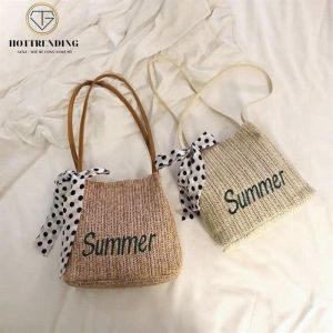 Túi Cói Nữ SUMMER Phong Cách Hàn Quốc Đi Du Lịch Đi Chơi Đi Biển Đi Chợ Làm Quà Tặng Loại 1 Đẹp Trùm Sỉ Gia Thành
