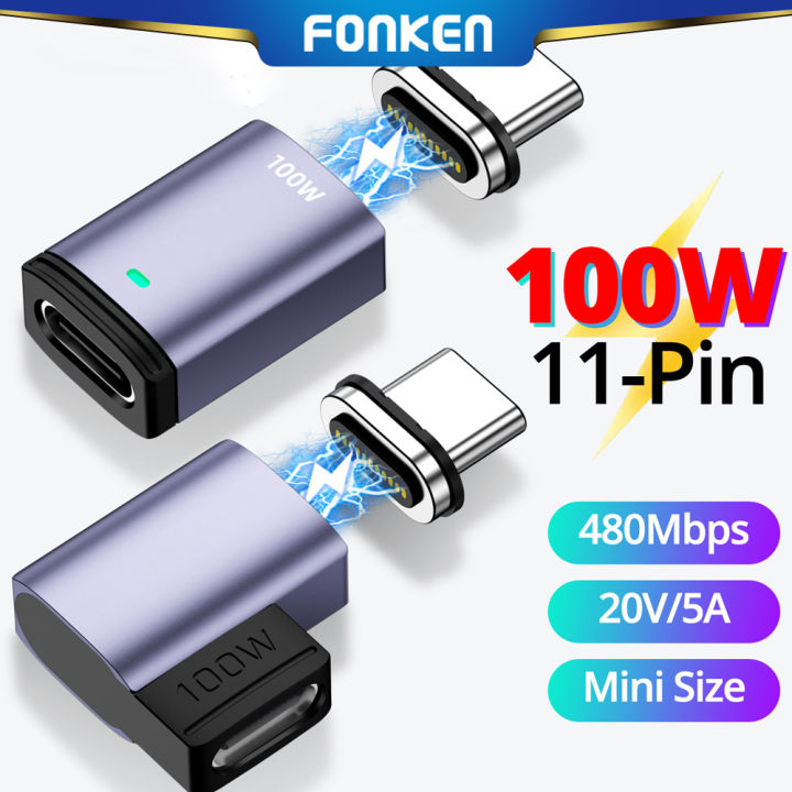 Fonken Pd W Usb C To Type C Magnetic Adapter A Fast Charge Usb Type