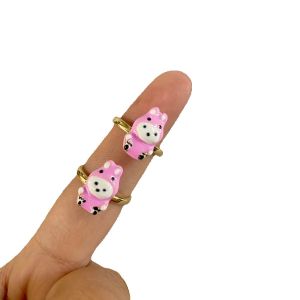 Clue Xuping - Cincin Labubu Pink Titanium Perhiasan Fashion CXB28112401