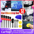 12PCS Car Detailing Brushes Kit Universal Car Seat Detailing Tire Brush Clean Seat Detail Brush for Cleaning. 