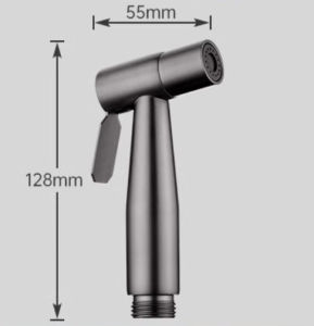 Shower Hose ABS Bidet Sprayer Head High Pressure Flexible Spring Tube Drill-free Holder for Bathroom Toilet Sink