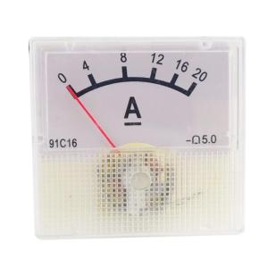 DC0-20A Rectangle Analog Current Panel Ammeter Current Meter 4/8/12/16/20A Ammeter for Electric DIY