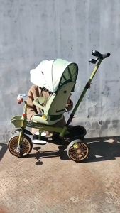 【SG STOCK】Childrens 4 IN 1 Tricycle 360 ° Rotating Seat ChildrenS Bicycle Can Lie Can Push Can Ride For 1-5 Years Old