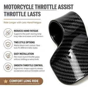 【24H COD】Universal Motorcycle Accelerator Booster Carbon Fiber Assist Handle Throttle Clip