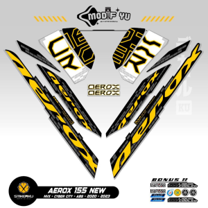 STRIPING AEROX 155 NEW CYBER CITY MOTIF 11 / STIKER AEROX 155 CONNECTED / STICKER AEROX 155 CONNECTED / MODIFYU STIKER VARIASI / STRIPING YAMAHA AEROX / STIKER YAMAHA AEROX