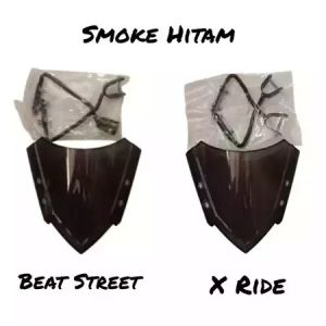 Visor xride x ride 115 125 Premium Aksesoris Variasi Windshield Tebal / Visor Beat Street New 2020 2021 2022 2023 2024 Free Breket