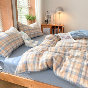 High Quality 4 in1 Full Garterize Bedding Set Double Queen King Super Bedsheet Quilt Cover