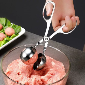 Cetakan Bakso Stainless Steel Alat Spatula Pembuat Bakso Anti Lengket / Meatball Maker Stainless Steel Meatball Mold