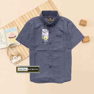 POPULER Baju kemeja anak laki laki lengan pendek usia 1 tahun - 14 tahun
