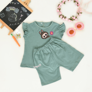 SETELAN KAOS ANAK LABUBU TERBARU BAJU ANAK PEREMPUAN 2-9TAHUN