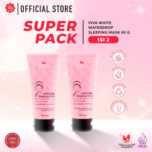 [Super Pack !!!] Viva White Waterdrop Sleeping Mask with Collagen Aloe Vera Gel Extract Spirulina & Licorice - 80gr - (2 pcs)