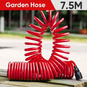 Mitsushi 20 M/15 M/7.5 M สายยางรดน้ำ ท่อน้ำ แบบขดสปริง สายลม สายลมสปริง สายปั๊มลม พร้อมหัวคอปเปอร์ พร้อมข้อต่อสวมเร็ว