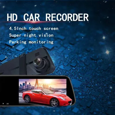 LENOVO HR06 Dashcam 4.39inch Stream media Car DVR Dual Lens FullHD 1080P Dash Cam
