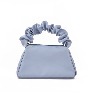 GStar Fashion Ins PVC Zipper Top-handle Bags Womens Handbag Korean Style Elegant Portable Cosmetic Storage Bag Fold Pleated Hand Carry Delicate Small Handbeg Wanita