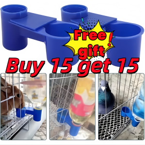 【30Pcs】Bird Waterer Plastic Automatic Drinking Water Bowl Parrot Cage Waterer Beverage Bottle Interfac