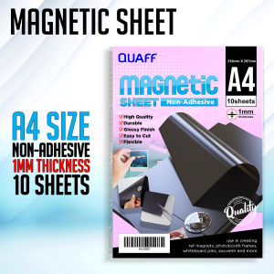 Printleaf- QUAFF A4size DIY Ref Magnetic Sheet with and NON adhesive 10sheets