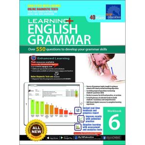 Learning+ English Grammar Workbook 1 - 6 | Skill-based | Primary English School Assessment Books - SAP