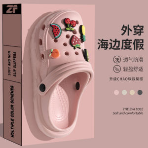 [Free Shipping] Slippers Womens Sandals Closed-Toe New Style EVA Clogs Mens Outdoor Wear Thick-Soled Non-Slip Beach Sandals.