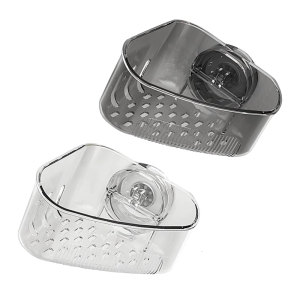 Easy Installation Corner Sink Organizers Suction Mounted ABS Rack For Sponges Brushes Dishcloths Quick Drying