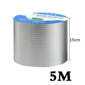 Waterproof Tape Home Renovation Tools Anti Leakage Tape Butyl Waterproof Tape Aluminum Foil Strong Tape  Multi-purpose Self-adhesive Waterproof Tape Stop Leakage Performance Auto Fix Strong Tape Leak Sealer Crack Repair Anti Leakage Tape