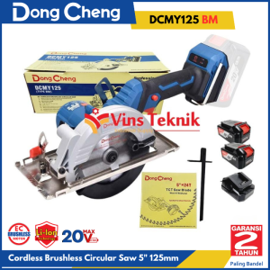 Cordless Circular Saw Mesin Gergaji Kayu 125mm Dongcheng DCMY125