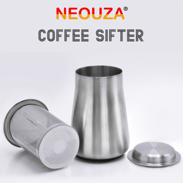NEOUZA Coffee Sifter Coffee Sieve Fine Mesh Stainless Steel Container