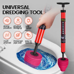 Toilet Plunger Drain High Pressure Home Toilet Cleaner Drain Unblocker Powerful Solving toilet blockage Manual