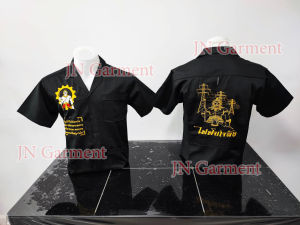 (พร้อมส่ง)#เสื้อช็อปปักลายพระวิษณุไฟฟ้ากำลัง 5สี(สามารถเปลี่ยนข้อความได้)