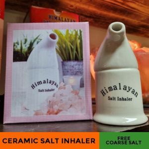 SHARKS MARKS Pink Himalayan Salt Inhaler w/ Pink Himalayan Crystal Salt Relief Breathing Congestion