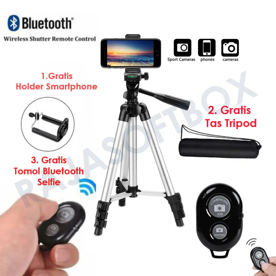 Tripod HP kamera DSLR Bluetooth Tripod+Holder U+ Remote Bluetooth