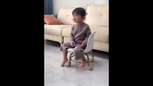 Swivel Low Roller Seat Stool Children Small Chair Round Stool with Sofa Cushion Foot Pulley Moving