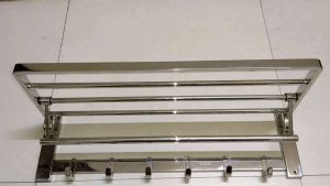 Vắt khăn giàn móc dẹt chân vuông dày  inox 304 hàng cao cấp